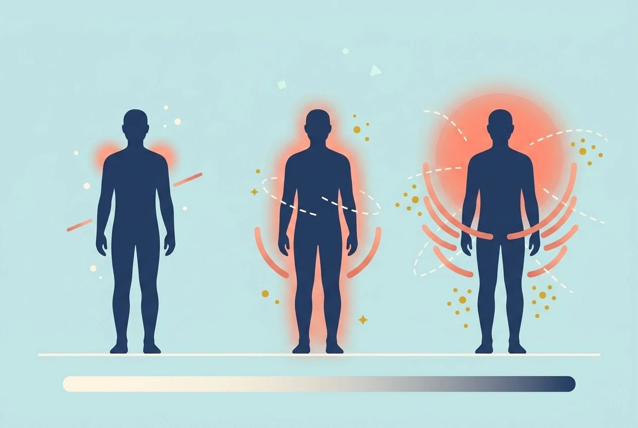 Autism symptoms diagram — spectrum and DSM-5 three support levels