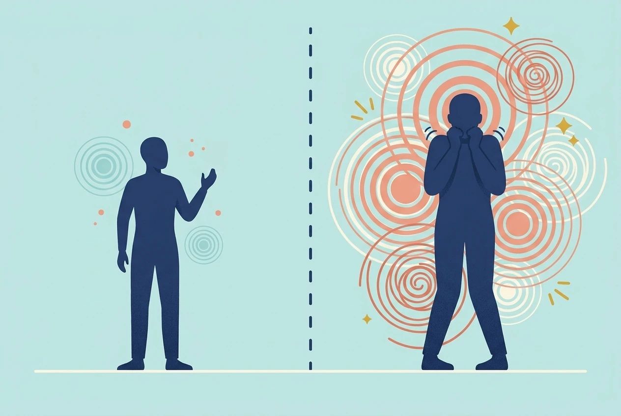 Schéma anxiété normale vs trouble anxieux — seuil clinique DSM-5