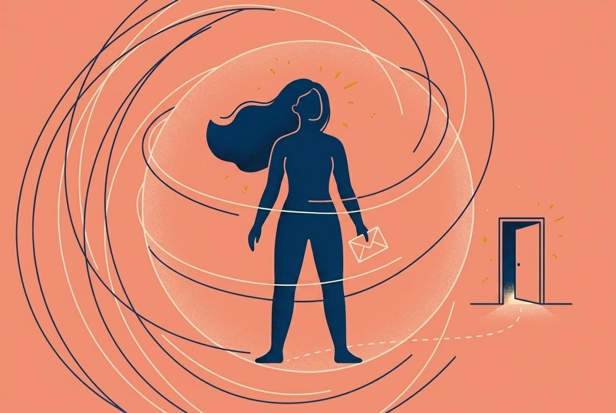 Illustration of a woman victim of narcissistic abuse, coercive control in the couple